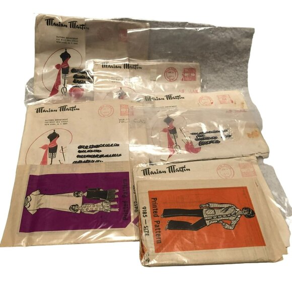VTG MARIAN MARTIN PATTERNS FROM 1969 -70 SIZE 12 & 24 WAIST LOT OF 5 UNUSED - Picture 1 of 6